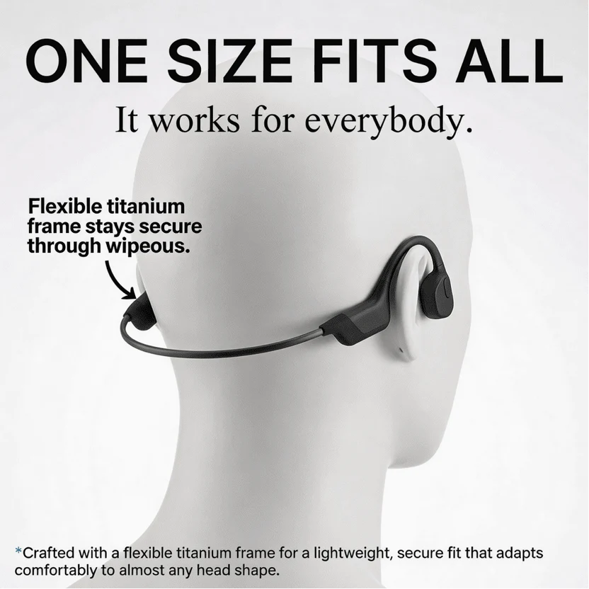 AONIC Flow — Waterproof Bone Conduction Headphones for Watersports